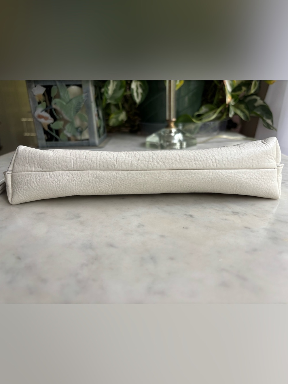 Fossil White Leather Studded Foldover Clutch - Picture 5 of 10